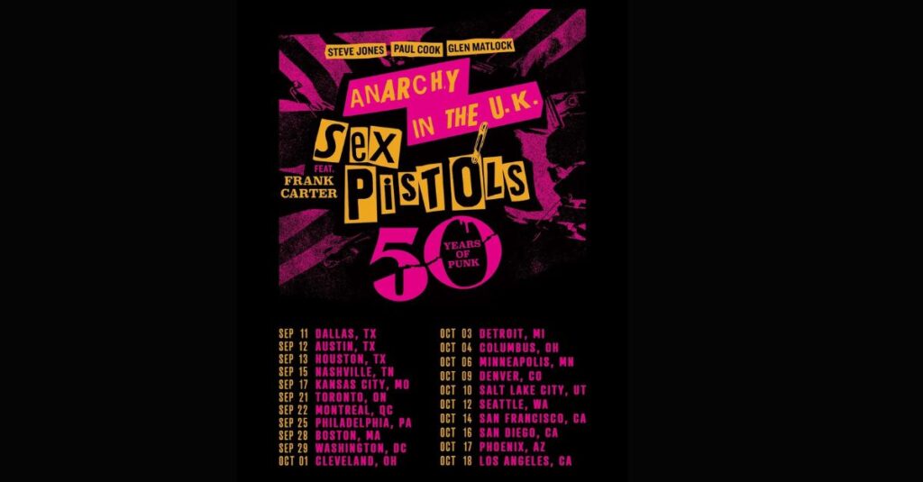 Sex Pistols Rescheduled 2026 North American Tour Dates