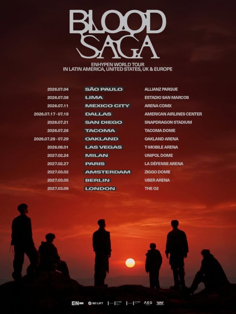 ENHYPEN 2026 Blood Saga World Tour Dates