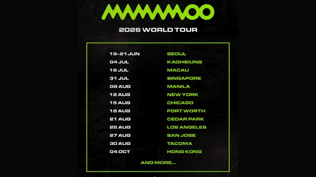 MAMAMOO World Tour 2026 Dates