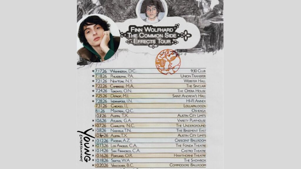 Finn Wolfhard 2026 Tour - Setlist, Dates, Cities & Presale Info