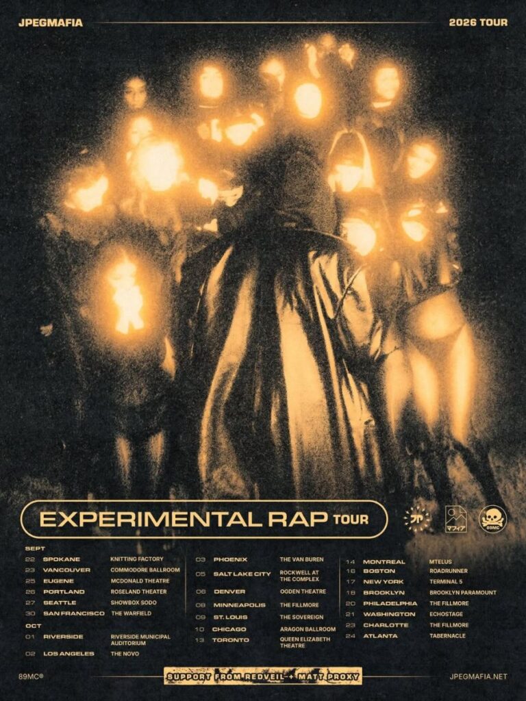 JPEGMAFIA 2026 Tour - Setlist, Dates, Cities, Venues & Presale Info
