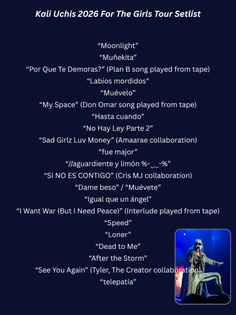 Kali Uchis 2026 For The Girls Tour Setlist