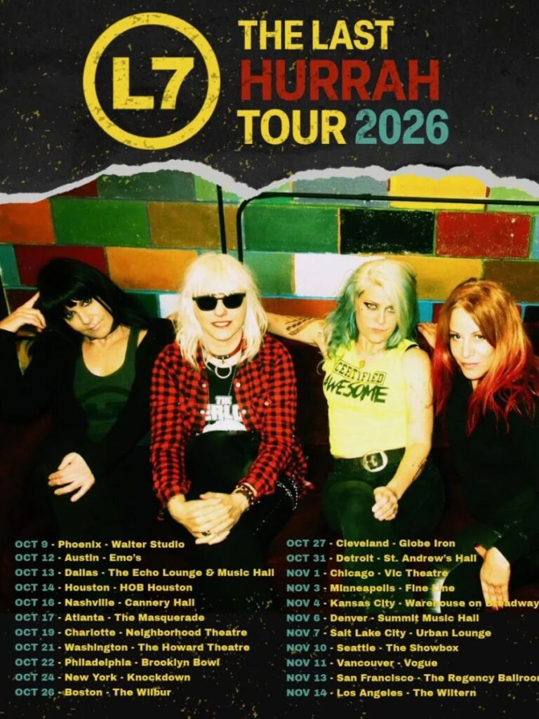 L7 Farewell Tour 2026 - Setlist, Dates, Cities, Venues & Presale Info