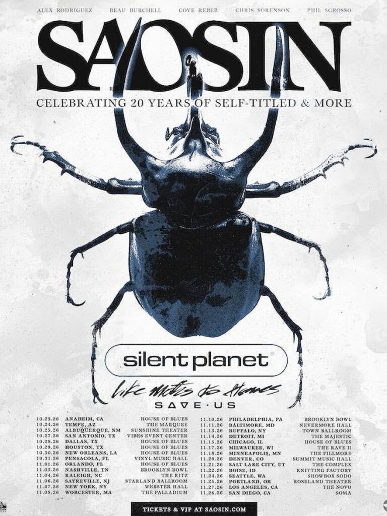 Saosin 2026 US Tour Dates - Cities, Venues & Presale Tickets