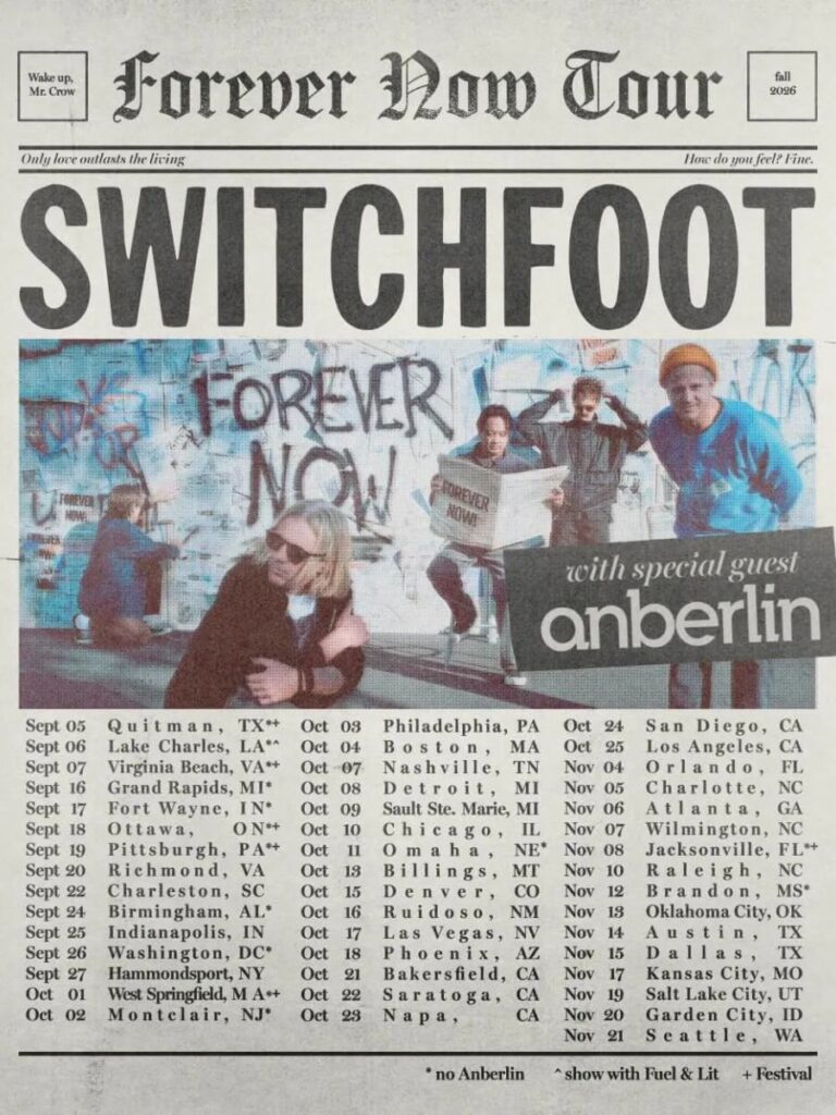 Switchfoot 2026 Tour - Setlist, Dates, Cities, Venues & Presale Info