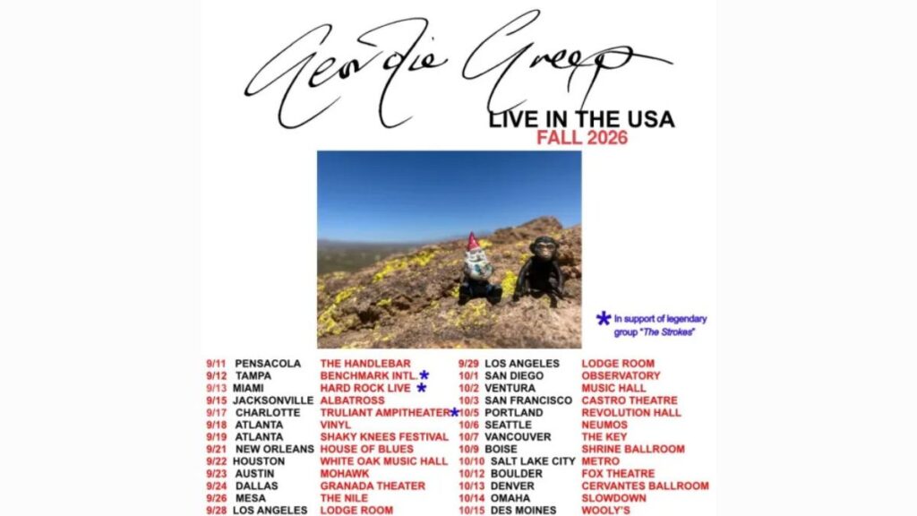 Geordie Greep 2026 Tour Dates