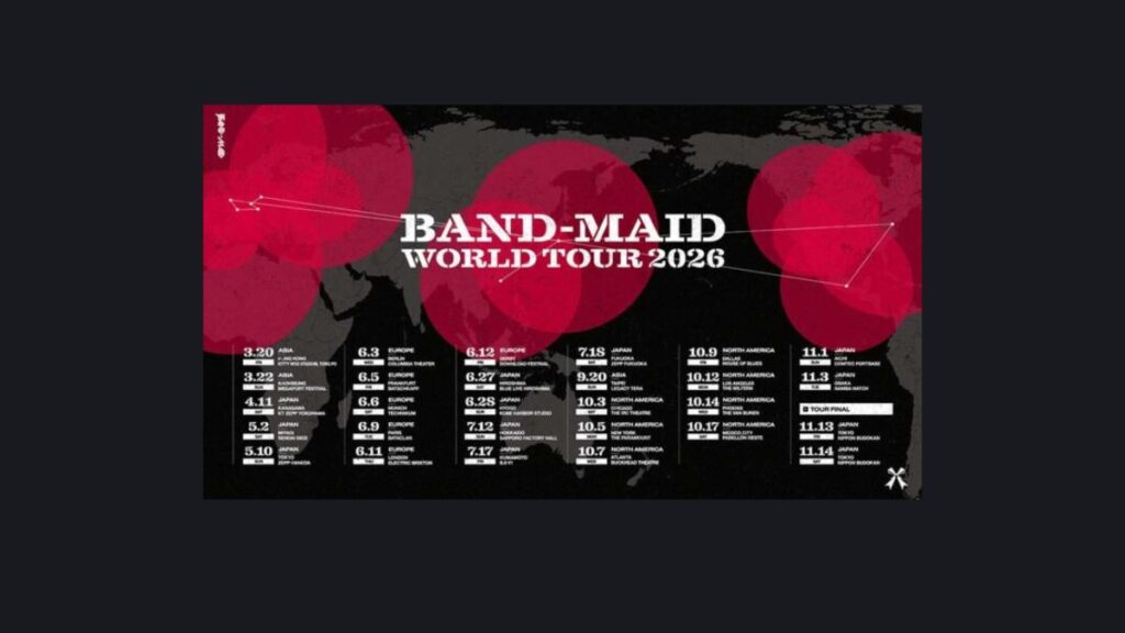 BAND MAID World Tour 2026 North America Tour Dates