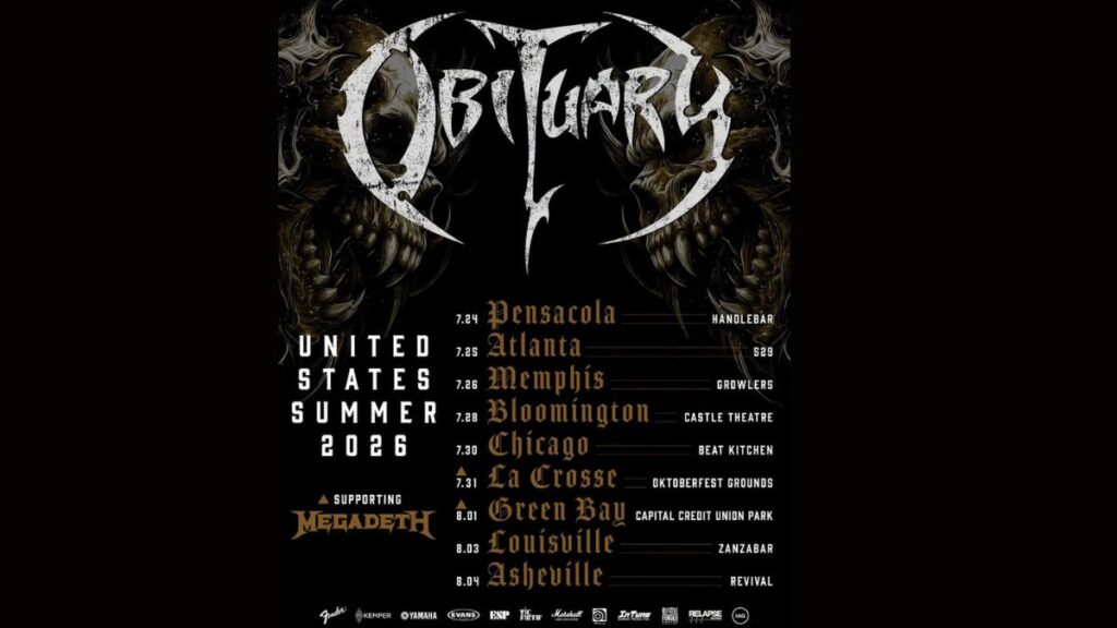 Obituary Summer 2026 Tour Dates