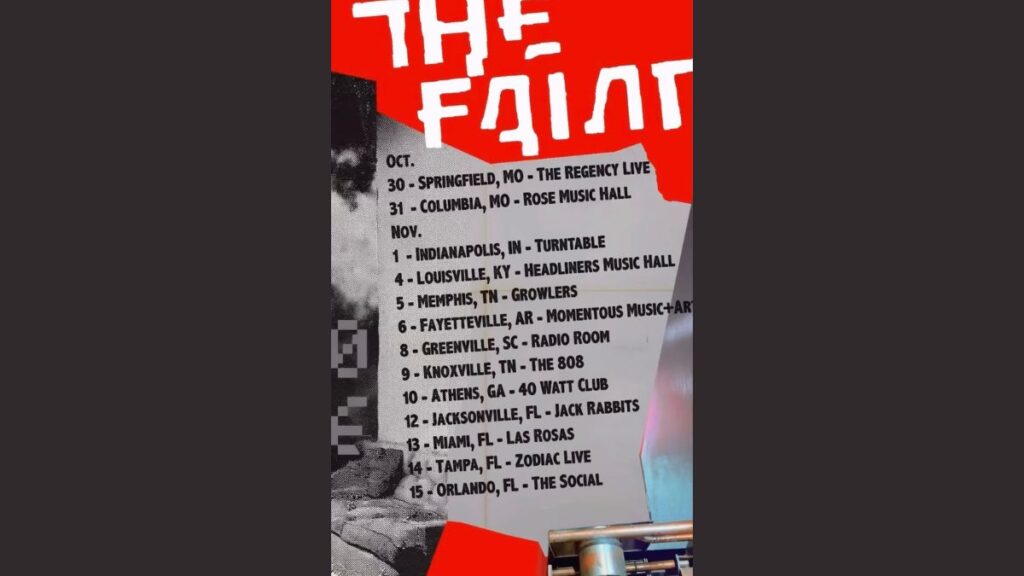 The Faint 2026 Tour Setlist - Dates, Cities & Presale Info