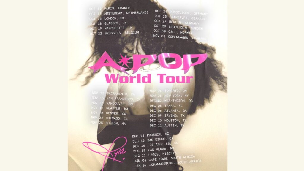 Tyla The A*Pop World Tour Dates 2026