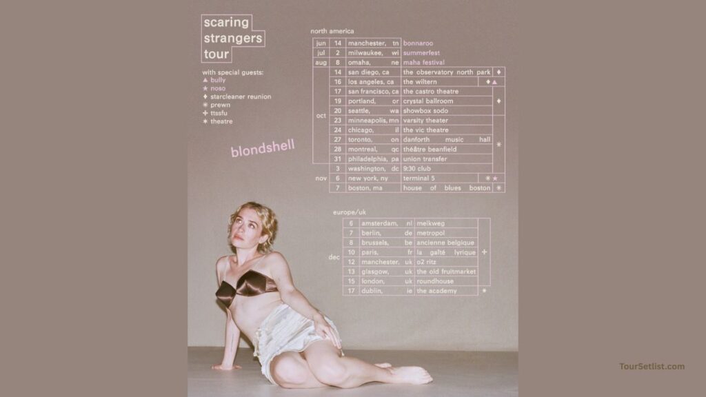 Blondshell 2026 Tour Setlist - Dates, Cities, Venues & Presale Info