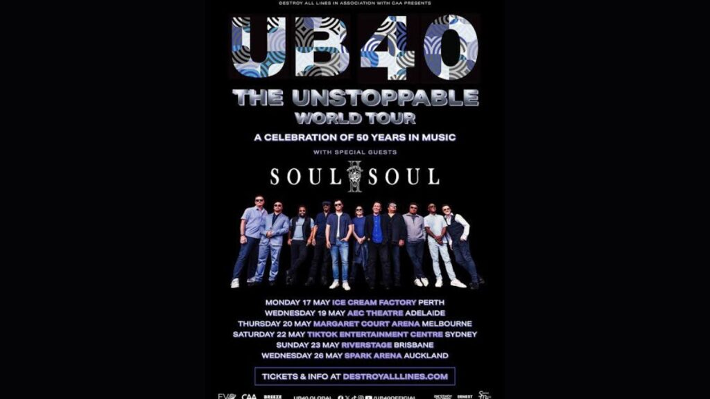 UB40 Australia 2027 Tour Dates